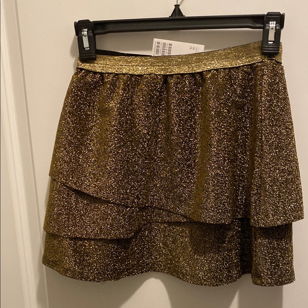 H&M Brown Tan Tiered Mini Skirt